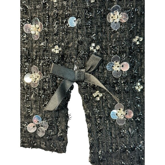 GUIZIO Arlo Corset in Black Medium New Womens Sequin Sleeveless Tank Top - Picture 10 of 17